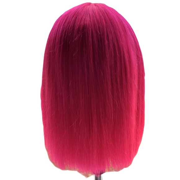 Hot Pink Brazilian Hair Wig (8 inch) main image 2